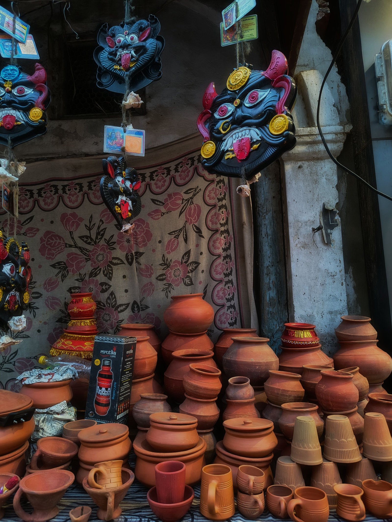 Terracotta pottery and masks
